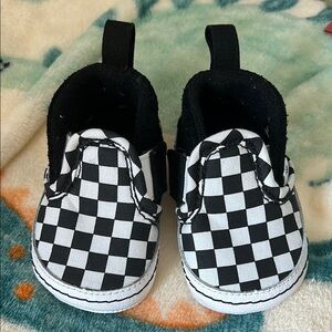 Baby Vans Black & White Checkered Sneakers